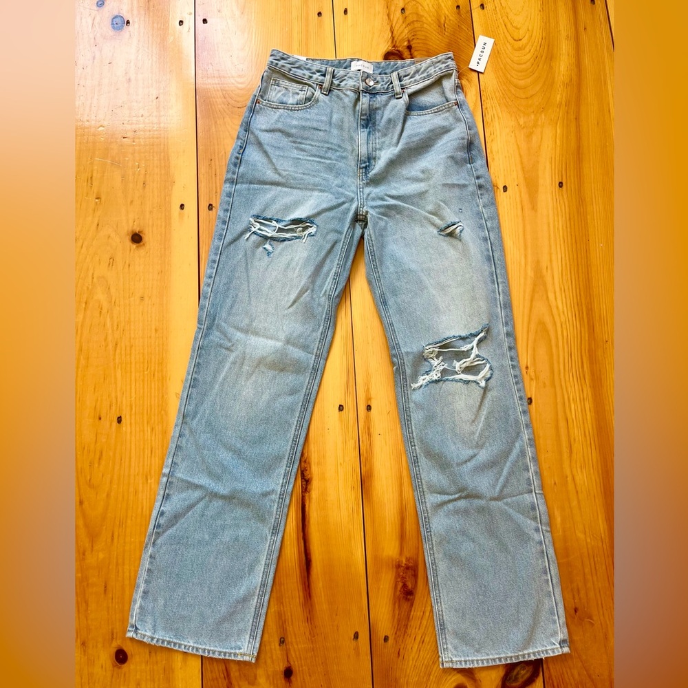 Pacsun Women’s Light Indigo Ripped 90s Boyfriend Jeans